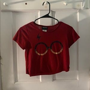 Harry Potter crop top red